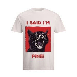 Cat Graphic Tee “I SAID I’M FINE”